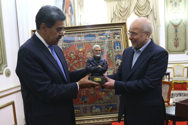 قالیباف و مادورو درباره رفع موانع اقتصادی تبادلات دو کشور گفت‌وگو کردند