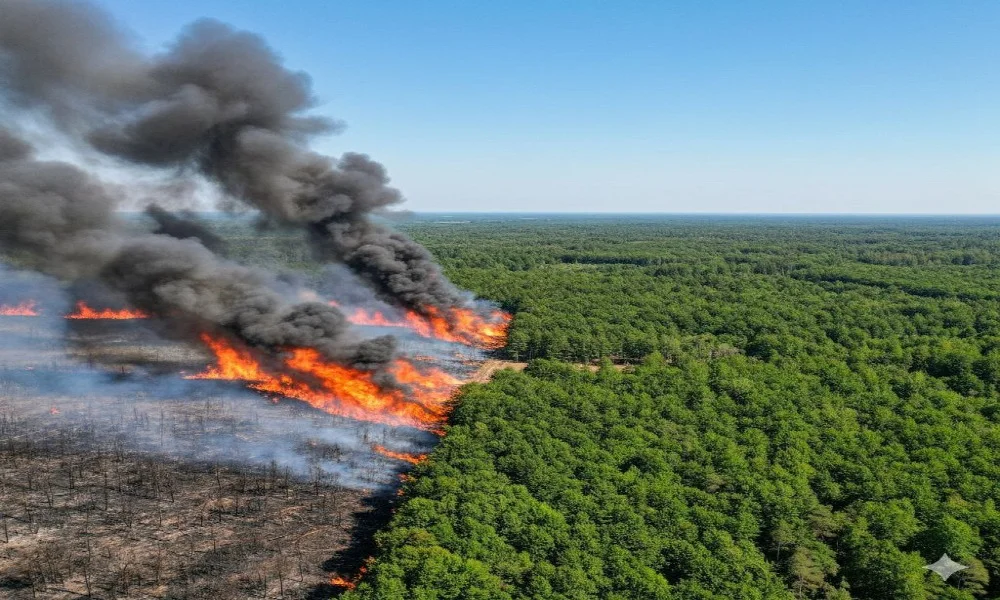 حضور اعضای چند کمیسیون مجلس در الیت برای بررسی علت آتش‌سوزی جنگل‌های چالوس