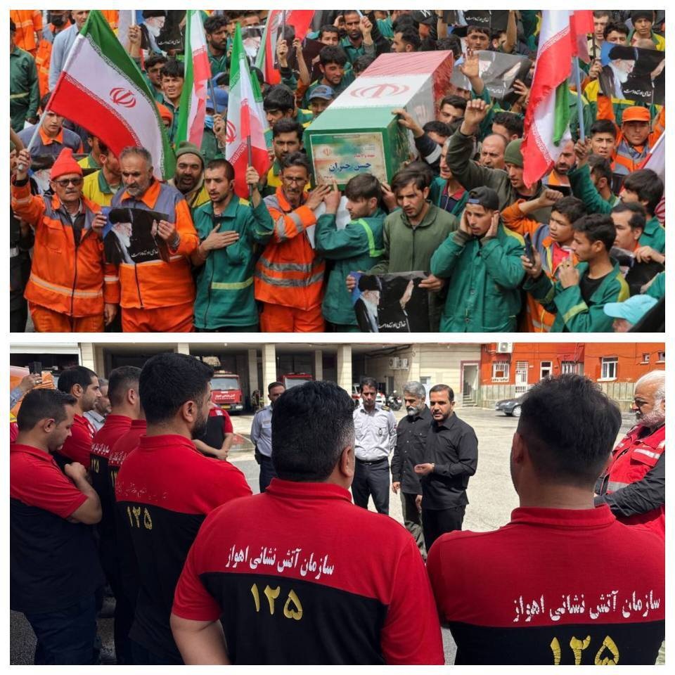 قدردانی نماینده اهواز از پاکبان‌ها و آتشنشانان در روزهای جنگ